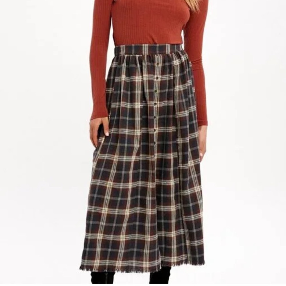 NEW with tags Mystree plaid maxi skirt M